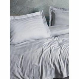 Juego de cama funda nórdica 220x240 cm + 2 fundas almohada 60x60 cm 100% Algodón Satén Gris ASI8684282421856