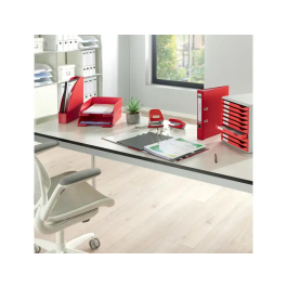 Leitz Archivador de Palanca 180 DIN A4 Lomo 80 mm Cartón Jaspeado CO2 Neutral Color Rojo