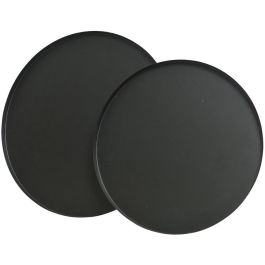 Bandejas redonda de acero negro mate 2 medidas, ø35 cm y ø30 cm