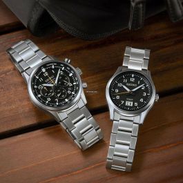 Reloj Hombre Seiko SSB447P1 Negro Plateado Reloj Hombre Seiko SSB447P1 Negro Plateado