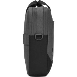 Targus CypressEco Maletín para portátiles de hasta 15.6" (39,6 cm) en Negro y Gris, con asa, correa de hombro y bolsillos