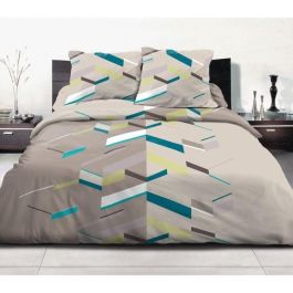 Home Linge Passion HOM5037632621674 Juego Nórdico Funda Nórdica + 2 Fundas Almohada Algodón 57 Hilos 220x240 cm Taupe