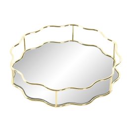 DKD Home Decor Bandeja Decorativa Glam Dorada de Metal y Espejo, 25x25x5 cm Precio: 10.69000031. SKU: B12S9B3LL6