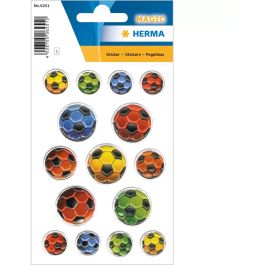 HERMA 6251 Stickers "MAGIC BUNTE FUSSBÄLLE" de Plástico Multicolor Permanentes para Niños, Tema Fútbol, 15 Piezas Precio: 12.89000053. SKU: B1JAB3KAEA