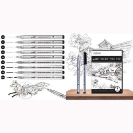 Alex Bog Rotuladores micro-fine pen gama artist estuche de 9 negro Precio: 6.95000042. SKU: B1EWTCFVLQ
