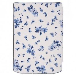 Pocketbook Funda Shell Series Verse + Carcasa Flores Blanco y Azul 6" Compatible Verse / Verse Pro