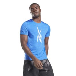 Camiseta de Manga Corta Hombre Reebok Workout Ready Activchill Azul
