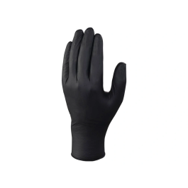 Deltaplus Guantes de Nitrilo No Empolvado Talla 10 Color Negro Caja 100 Unidades Uso Alimentario EN ISO 374