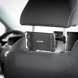 Innovagoods Soporte de tablet para coche V0103620, ajustable 12-20 cm, ABS - silicona, rotación 360°