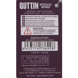 Afilador de cuchillos doble Quttin (24 Unidades) Afilador de cuchillos doble Quttin (24 Unidades)