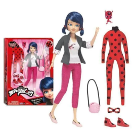 Bandai Miraculous Ladybug Muñeca de Moda 26 cm con Dos Conjuntos
