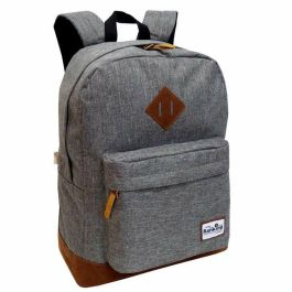 Mochila americana ranking gris con compartimento portalaptop. 42 x 30 x 14 cm. Precio: 17.5692. SKU: B19YAGZRZ3