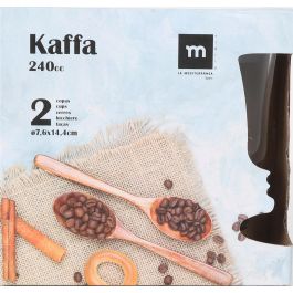La Mediterranea Set de 2 Copas de Cristal Kaffa para Café Irlandés, 240 ml, Ø7.6 x 14.4 cm (18 Cajas)