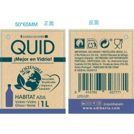 Botella Mesa Vidrio con Tapón Habitat Quid 1 L (6 Unidades)