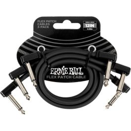 Cable Eb Flex Patch 12? Negro - Pack 3