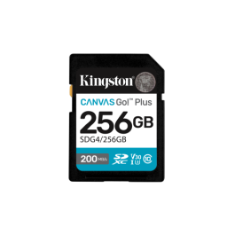 Kingston SDG4/256GB Tarjeta de Memoria SD Canvas Go! Plus 256GB Clase 10 U3 V30 200MB/s Precio: 43.49999973. SKU: B17SYEV5GG
