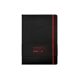 Cuaderno Con Gomilla Antartik Notes Tapa Dura A4 Hojas Lisas Negro Y Rojo 100 Hojas 80 gr Fsc