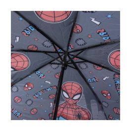 Cerdá Spiderman Paraguas Manual Plegable Escolar 50 cm para Niños y Niñas de 2 a 8 años. 100% Poliéster Resistente