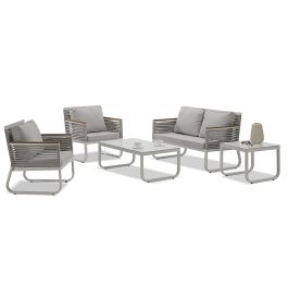 Sofa DKD Home Decor Blanco Blanco 69 x 79 x 128 cm Set de 5