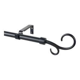 Cintacor - Stor Planet Barra Cortina Báculo Extensible 110-200cm Negro Kit Completo
