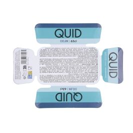 Quid Recipiente Rectangular Hermético de Vidrio 64 cL con Tapa 4 Cierres, apto Microondas, Lavavajillas y Congelador, Turquesa