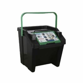 Cubo de Basura para Reciclaje Tontarelli Moda Verde Apilable 28 L (6 Unidades)