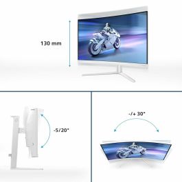 Philips 27M2C5501/00 Monitor Curvo Gaming 27" Quad HD (2560x1440) Fast VA 180Hz 1ms, Blanco, 2xHDMI+DP