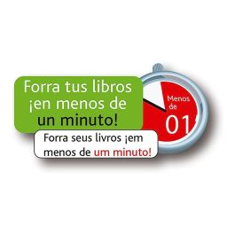 Fixo Forro de libros ajustable PVC transparente 290x530 mm, pack de 5 unidades