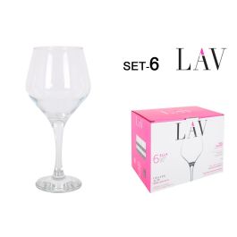 Lav Set 6 Copas Vino/Agua 450 cc Colección Ella Dimensiones 9 cm ancho x 22 cm alto x 7 cm largo (4 Cajas) Precio: 41.50000041. SKU: B193335J99