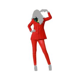 Disfraz Mujer Payaso Rojo Tenebroso Halloween Superheroina Adulta Talla XS-S