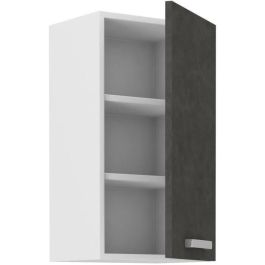 Armario alto con 1 puerta batiente - Gris mate - L 40 x P 31,6 x 72 cm - LASSEN Armario alto con 1 puerta batiente - Gris mate - L 40 x P 31,6 x 72 cm - LASSEN