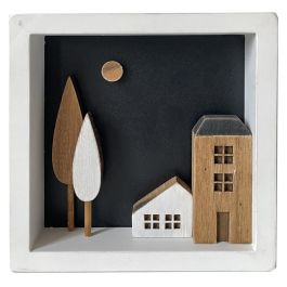 DKD Home Decor Set 4 Casitas Decorativas Urban Madera Blanco Marrón 3.5x15x15 cm Precio: 16.98114. SKU: B1H98ASH47