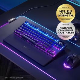 Teclado mecánico gaming - STEELSERIES - APEX PRO TKL WIRELESS (2023) - Sin teclado numérico - Alámbrico - Con interruptores ajustables - Negro Teclado mecánico gaming - STEELSERIES - APEX PRO TKL WIRELESS (2023) - Sin teclado numérico - Alámbrico - Con interruptores ajustables - Negro