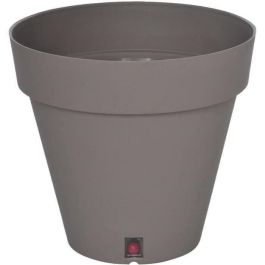 Jardinera - RISS - RIVIERA LOFT - Plástico - Redonda - Diámetro 40 cm - Taupe