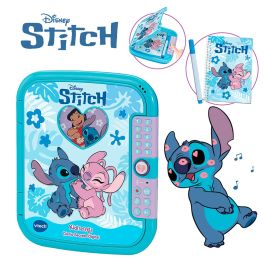 V-Tech 80-586222 Diario Secreto de Stitch Disney - Cuaderno Mágico con Voz, Código de Seguridad y Compartimento Oculto