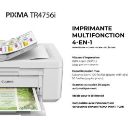 Canon Pixma Tr4756I Impresora Multifunción 4 en 1, Wi-Fi, AirPrint, Doble Cara Automática, Compatible con Alexa Canon Pixma Tr4756I Impresora Multifunción 4 en 1, Wi-Fi, AirPrint, Doble Cara Automática, Compatible con Alexa