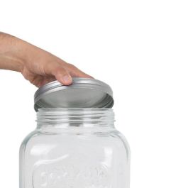 Inde Tarro Dispensador con Grifo 4L y Soporte de Metal, Medidas 17.4 x 30.5 x 16.9 cm