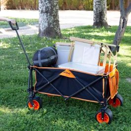 Carro de playa plegable 86x44x53/108 cm ruedas 17x10cm Carro de playa plegable 86x44x53/108 cm ruedas 17x10cm