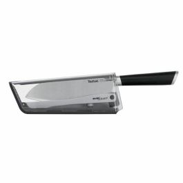 TEFAL Cuchillo de cocina Ever Sharp Santoku 16,5 cm, Afilador integrado, Tecnología segura, Acero inoxidable alemán K2579024