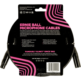 Ernieball Cable Micrófono Classic Xlr-Xlr Negro - 6 Metros