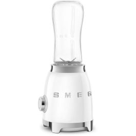 Smeg PBF01WHEU Batidora de vaso 0,6 L, 300 W, de Acero inoxidable, color Blanco. Con botella para llevar incluida