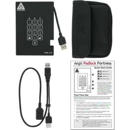 Apricorn Padlock Fortress 1000GB HDD, Acceso PIN, USB 3.0