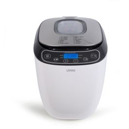 Livoo LIV3523930097393 Máquina de Pan DOP218 550W, 12 programas, Recipiente Aluminio Extraíble, Pantalla LCD, 3 accesorios Precio: 86.68999988. SKU: B1GE45MFXP
