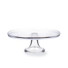 Quid Centro de Mesa Tiffany de Vidrio Transparente Decorado 24 cm. Pieza Única, Reciclable y 100% Higiénico, Fácil de Limpiar.