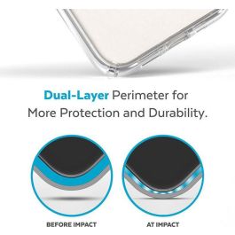 Speck Presidio Perfect Clear Funda Transparente MagSafe para iPhone 14 Plus y 15 Plus con Protección Caídas y Microban Antimicrobiana