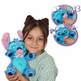 Imc Toys Stitch Peluche Cachorro Interactivo Baby Paws con Sonido, Bolsa Transportable, Chupete y Pilas AAA Incluidas +18 Meses