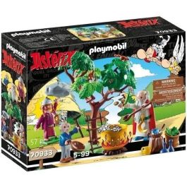 Panorámix con el caldero de la poción mágica playmobil astérix