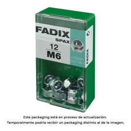 Fadix Tuerca con Autofreno de Cinc M6, Caja 12 Unidades