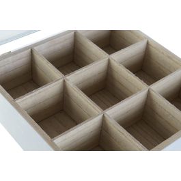 DKD Home Decor Caja Infusiones Scandi Verde Azul 24 x 6.5 x 24 cm