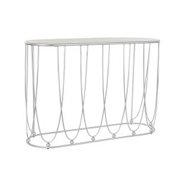 DKD Home Decor Consola Chic de Mármol Blanco y Estructura de Metal Plateado. Mueble de Recibidor. Medidas: 115x35x78 cm Precio: 173.78999979. SKU: B1CZ9PN6SJ